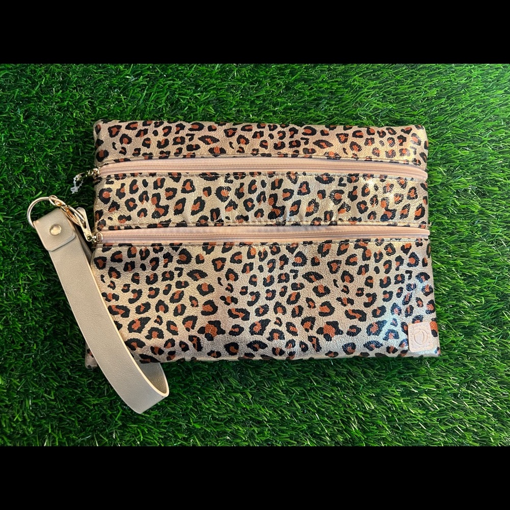 Cheetah print Wristlet bag